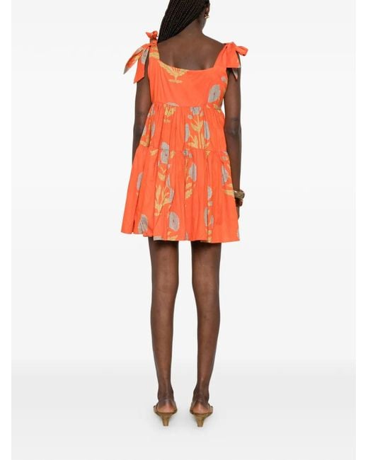 ELLEBLUE Orange Eloise Floral Mini Dress