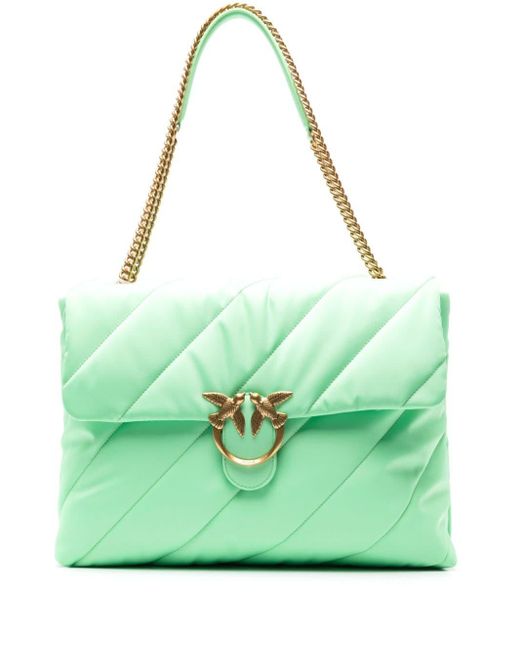 Grand sac porté épaule Love Puff Pinko en coloris Green