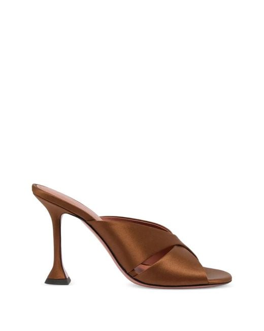 AMINA MUADDI Brown Salma Satin Sandals