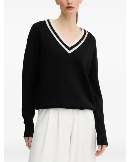 Jersey con cuello en V Silvian Heach de color Black