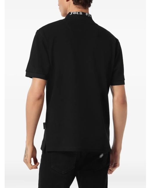 Polo Skull & Bones di Philipp Plein in Black da Uomo