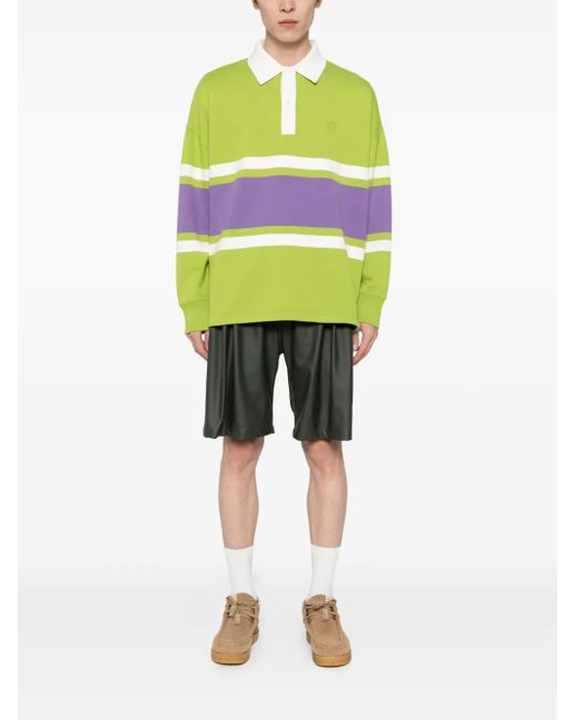 Loewe Yellow Striped Polo Shirt for men
