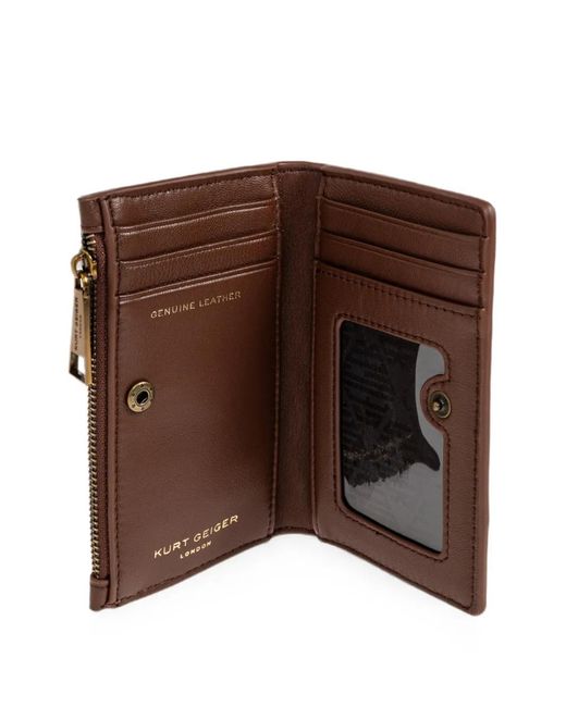 Kurt Geiger Brown Kensington Quilted-Pattern Leather Wallet