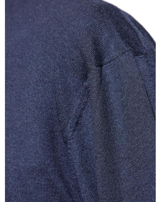 Eleventy Blue Round-Neck Long-Sleeve Sweater for men