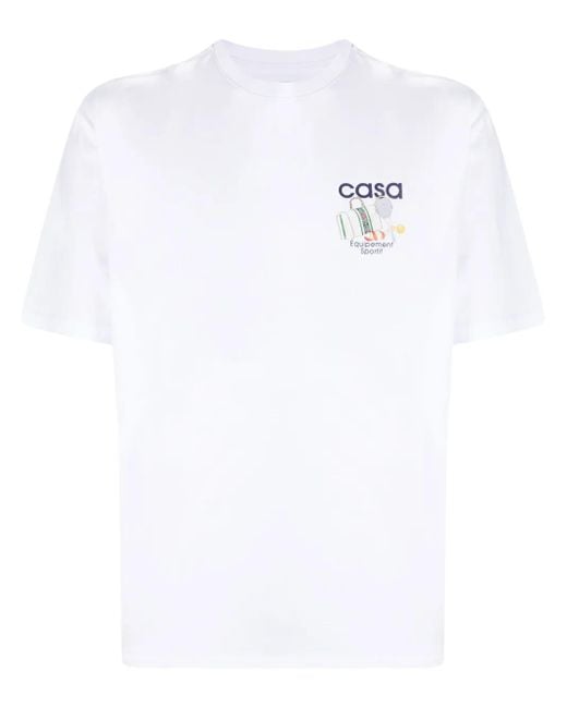 Casablanca White Équipement Sportif Cotton T-Shirt for men