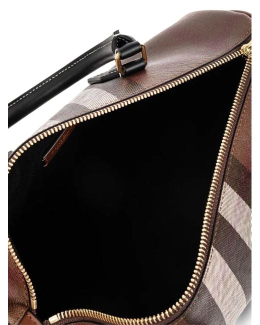 Burberry Brown Medium Check Satchel Bag