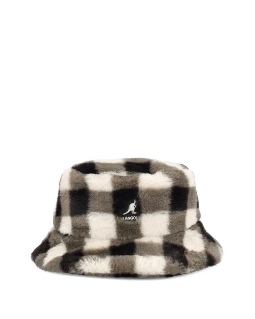 Kangol Natural Fischerhut mit Vichy-Karo