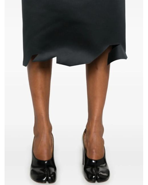 Viktor & Rolf Black Asymmetric-Hem Midi Skirt