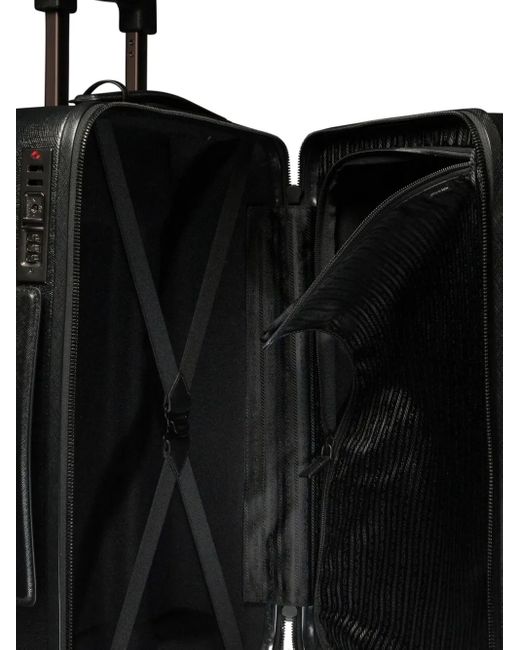 Prada Black Triangle-Logo Suitcase