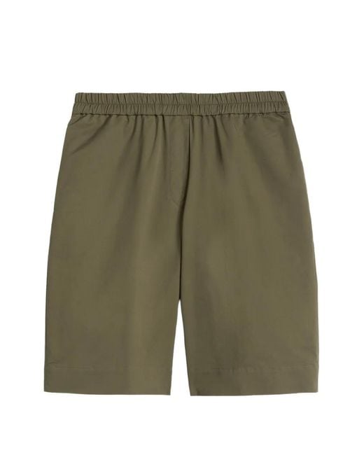 Aspesi Green Elasticated-Waistband Shorts