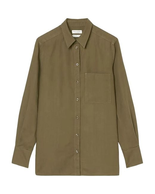 Marc O' Polo Green Button-Up Long-Sleeve Shirt