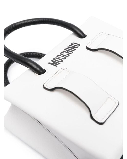 Moschino White Slogan-print Belt Bag