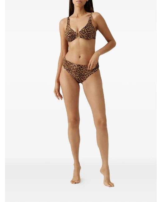 Melissa Odabash Brown Bel Air Cheetah-Print Bikini Top