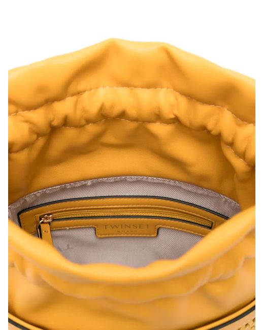 Twinset Bucket-Tas Met Logoplakkaat in het Yellow