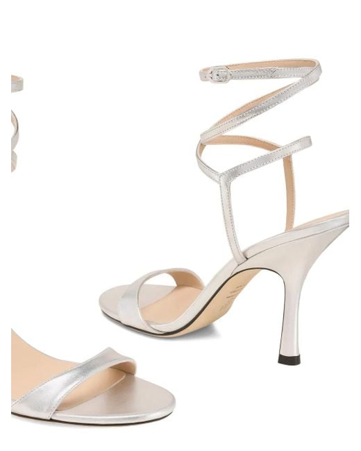 Stuart Weitzman White Sandalen Im Wickelstil