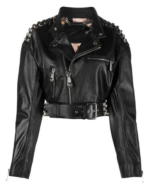 Philipp Plein Cropped Jack in het Black