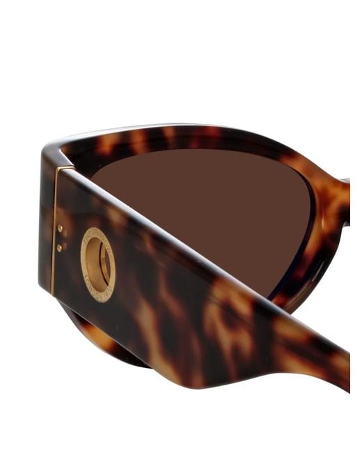 Linda Farrow Brown Connie Cat-Eye Frame Sunglasses