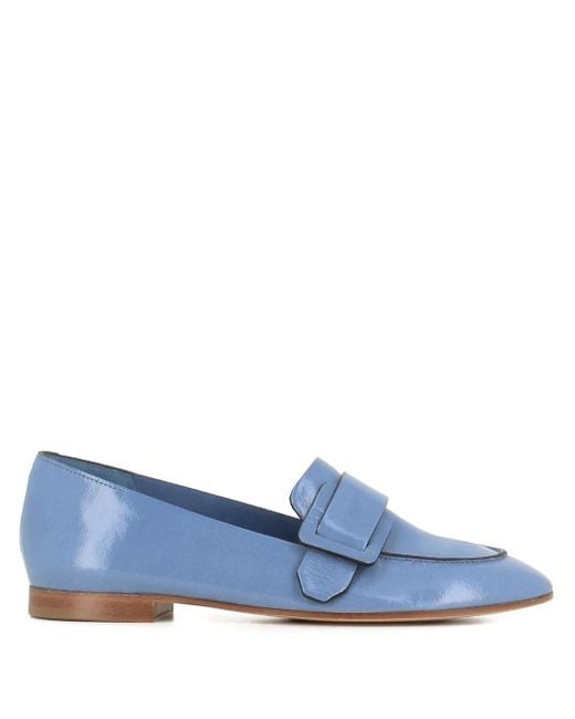 Roberto Del Carlo Blue Buckle-Strap Loafers