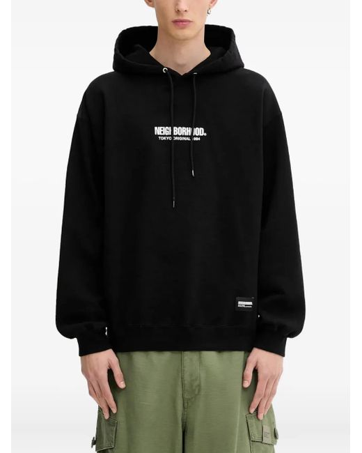 Felpa Con Cappuccio E Logo di Neighborhood in Black da Uomo