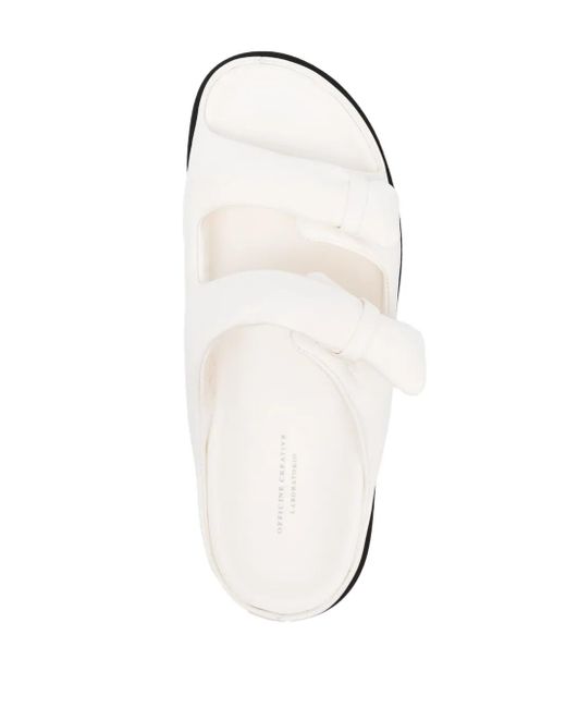 メンズ Officine Creative Chora レザーサンダル White