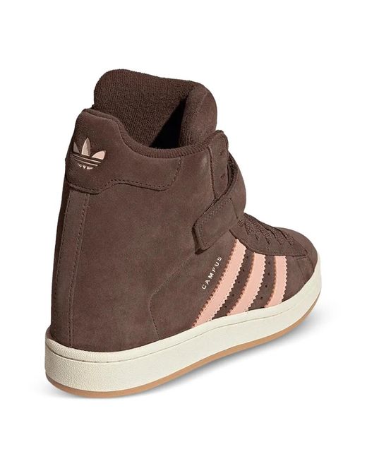 adidas Campus Bold Wedge High-Top Sneakers in Brown | Lyst