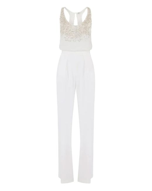 Tuta Intera Con Decorazione di Elisabetta Franchi in White