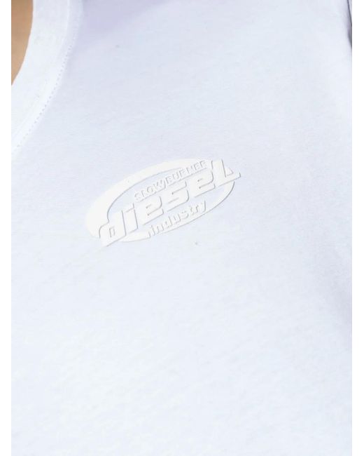 DIESEL White T-Shirt T-Madjust-R2 for men