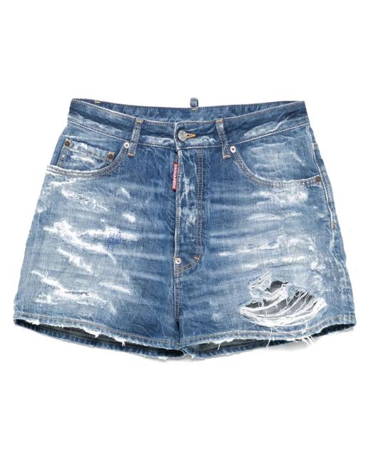 DSquared² ダメージ ショートパンツ Blue