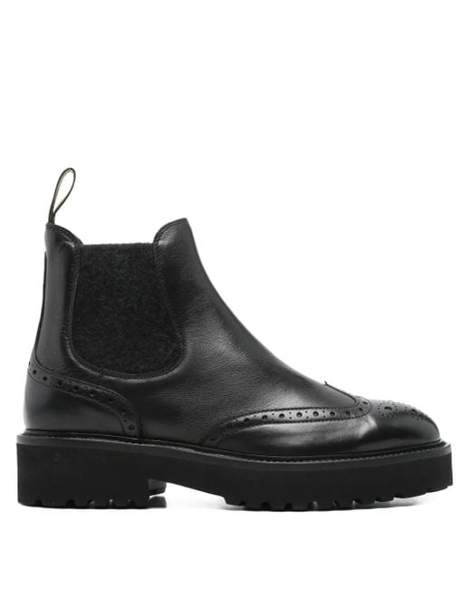 Botas con panel elástico Doucal's de color Black