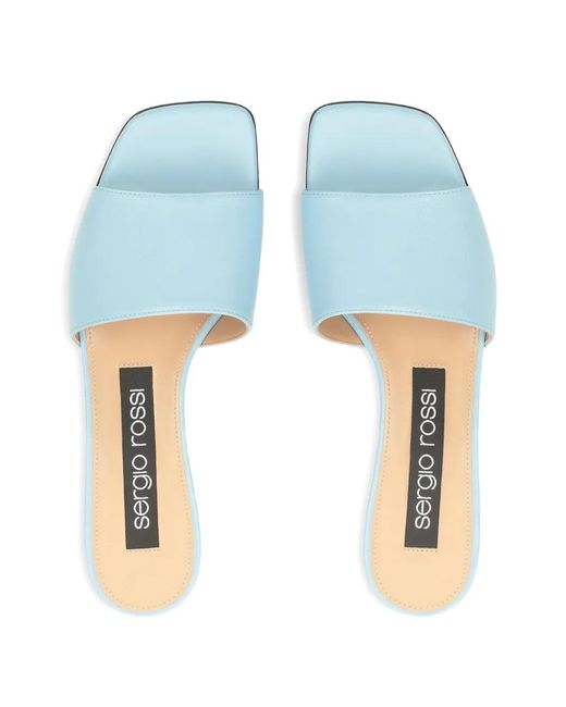 Sergio Rossi Blue 45Mm Leather Sandals