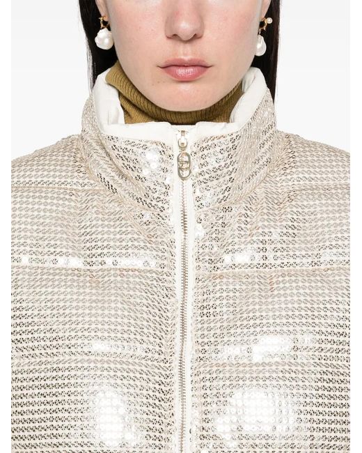 Liu Jo White Sequinned Gilet