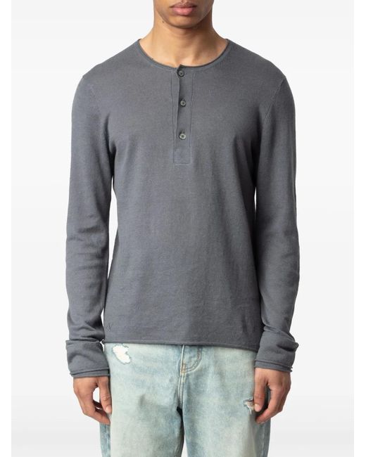Zadig & Voltaire Gray Veiss T-Shirt for men