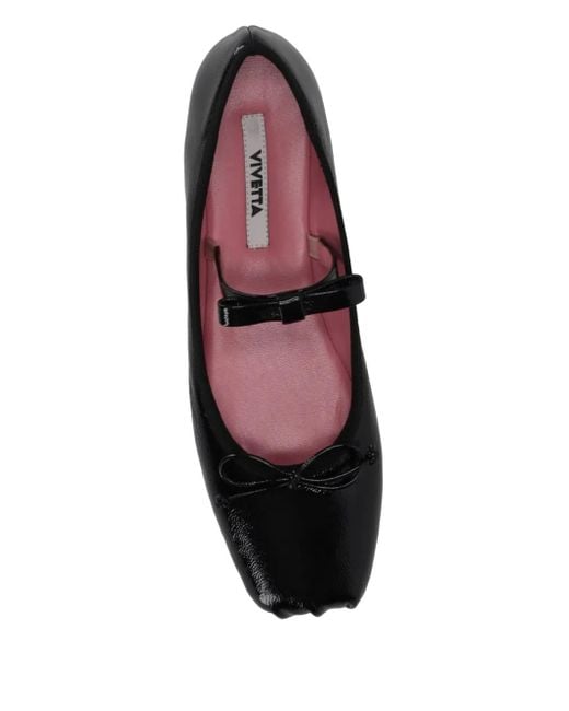 Vivetta Black Ballerina Classic Bow-Strap Ballet Flats