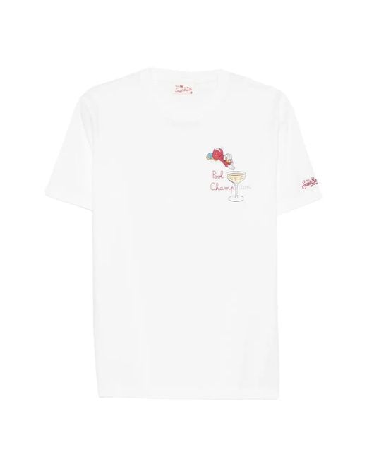 Mc2 Saint Barth White X Disney Graphic-Print T-Shirt for men