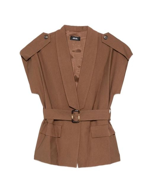 Dixie Brown Belted Epaulette Jacket