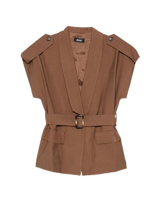 Chaqueta Con Cinturón Dixie de color Brown