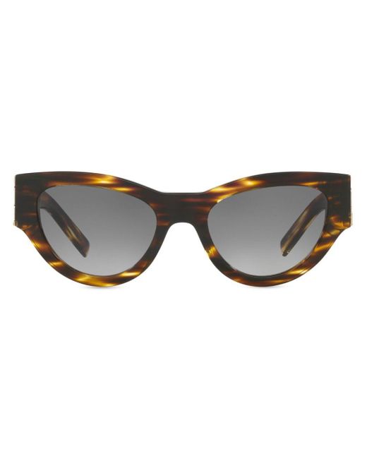 Saint Laurent Brown Tortoiseshell Cat-eye Sunglasses