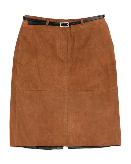 Samsøe & Samsøe ベルテッド スカート Brown