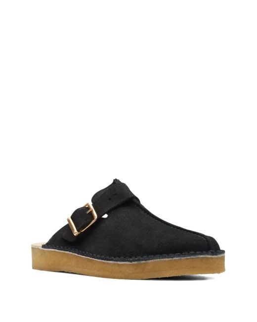 Clarks Black Trek Mules for men