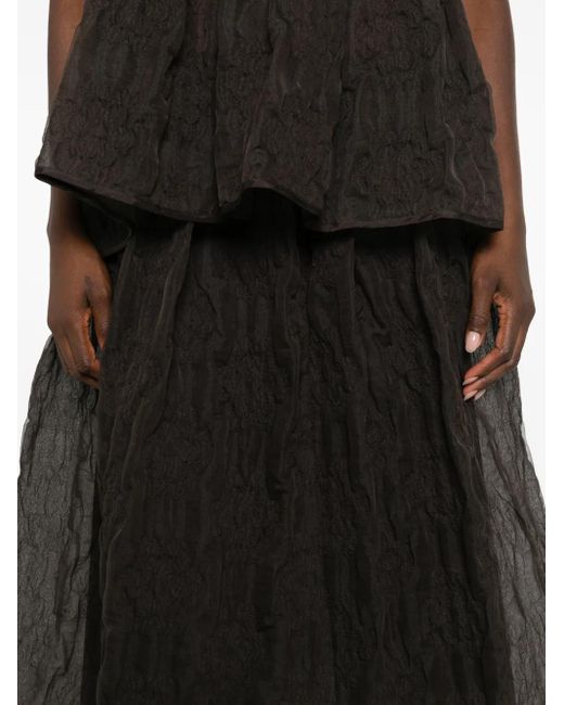 CECILIE BAHNSEN Black Bala Midi Skirt