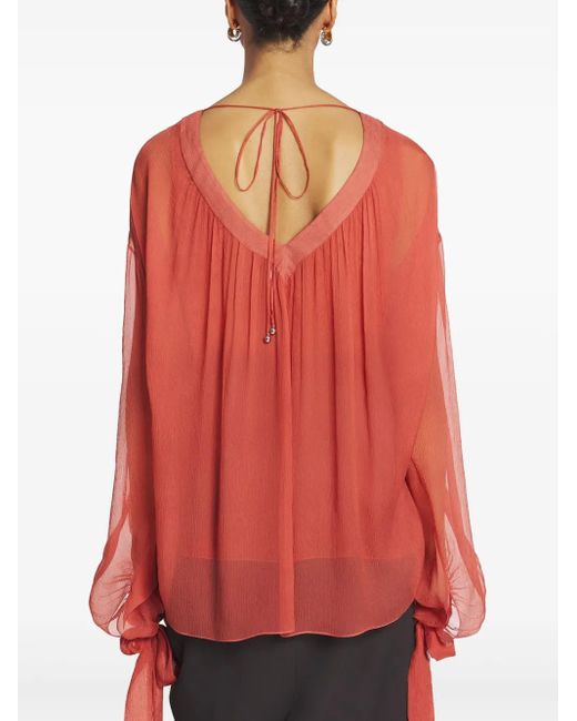 Lanvin シルクブラウス Orange