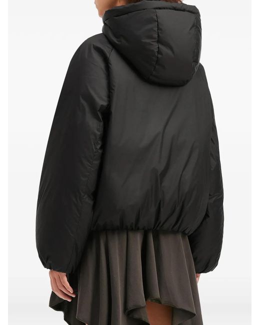 Mini Cream Black Hooded Zip-Fastening Jacket