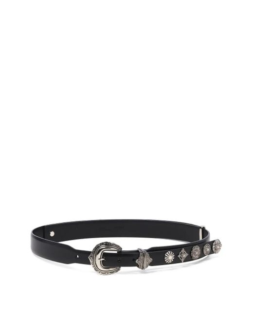 Toga White Motif Leather Belt