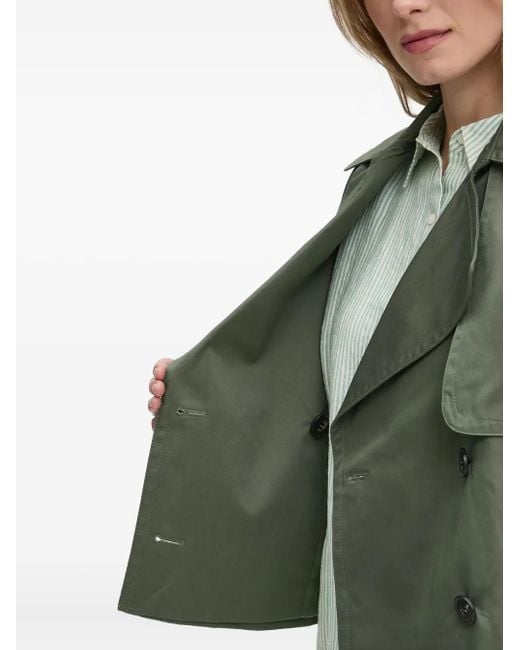 Benetton Green Double-Breasted Cropped Jacket