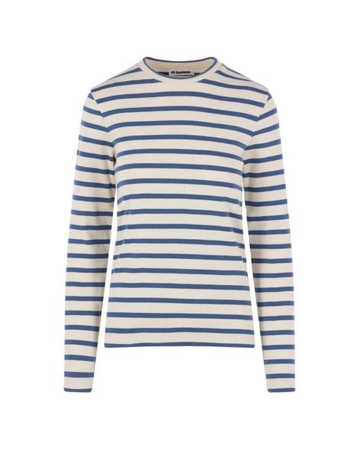 Jil Sander レディース グレー ストライプ Tシャツの通販はau PAY