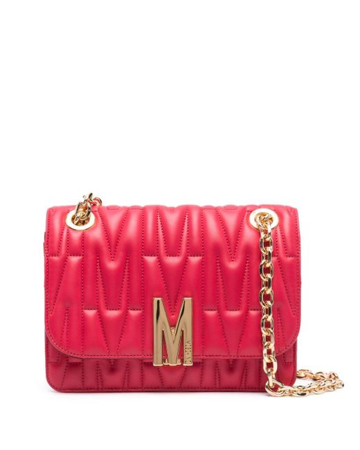 Moschino Red Quilted Shoulder Bag