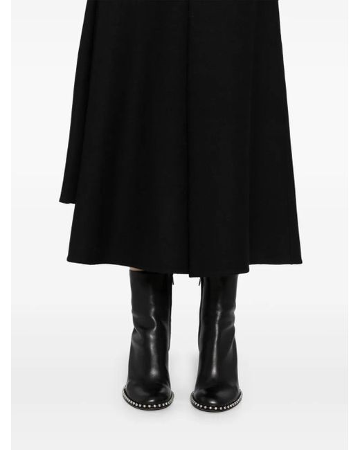 JNBY Black Asymmetric Draped Skirt