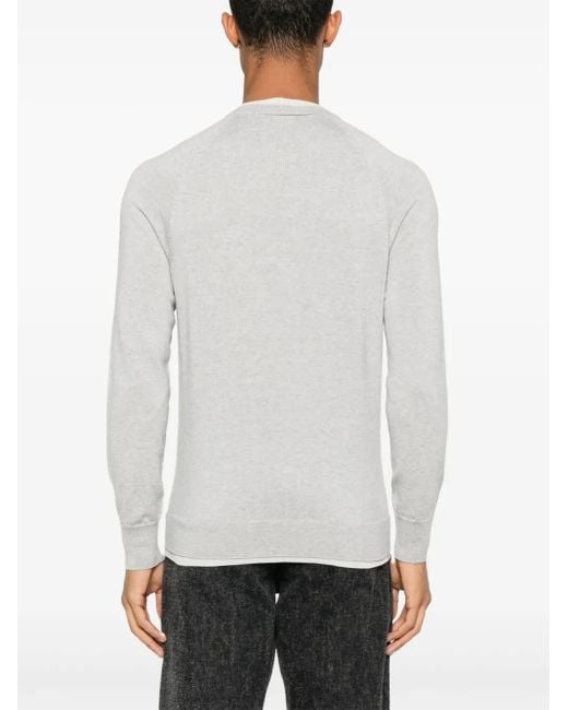 Eleventy White Contrasting-Trim Sweater for men