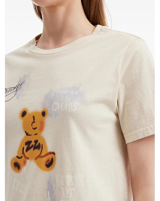 Izzue White Graphic T-Shirt