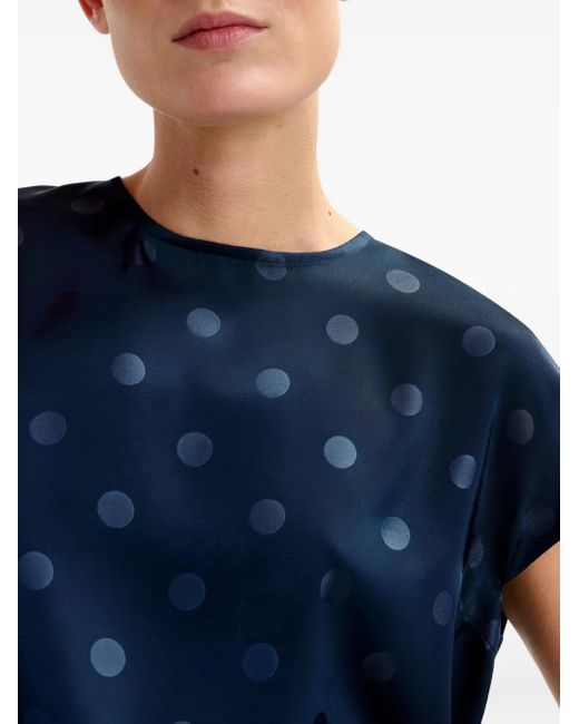 Essentiel Antwerp Blue T-Shirt Mit Polka Dots